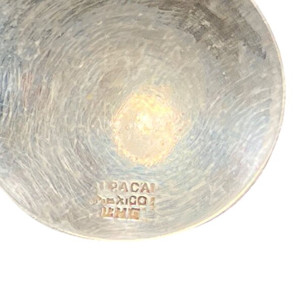 Vtg Mexico Alpaca Silver Inlaid Abalone Shell Six Cordial Shot Glasses and Tray - Picture 14 of 16